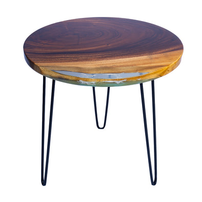 A5 23.5 inch round Everflow Reverse Live Edge End Table