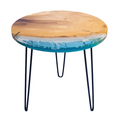 A7 23.5 inch round Everflow Reverse Live Edge End Table
