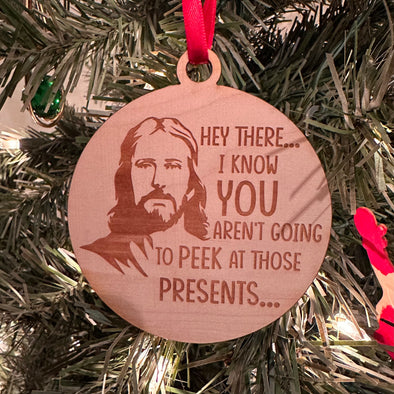 Jesus Sees You Ornament