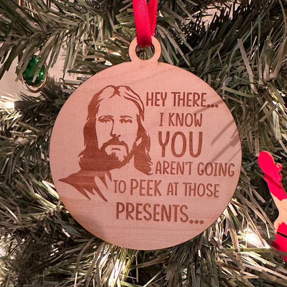 Jesus Sees You Ornament