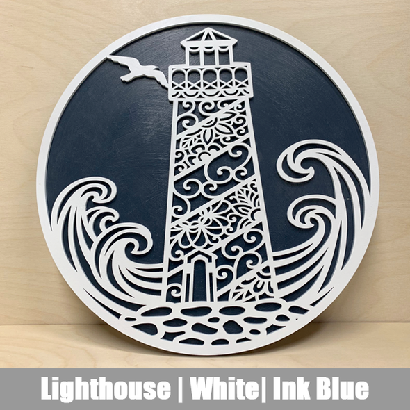 Lighthouse - 12 Inch Lasered Round